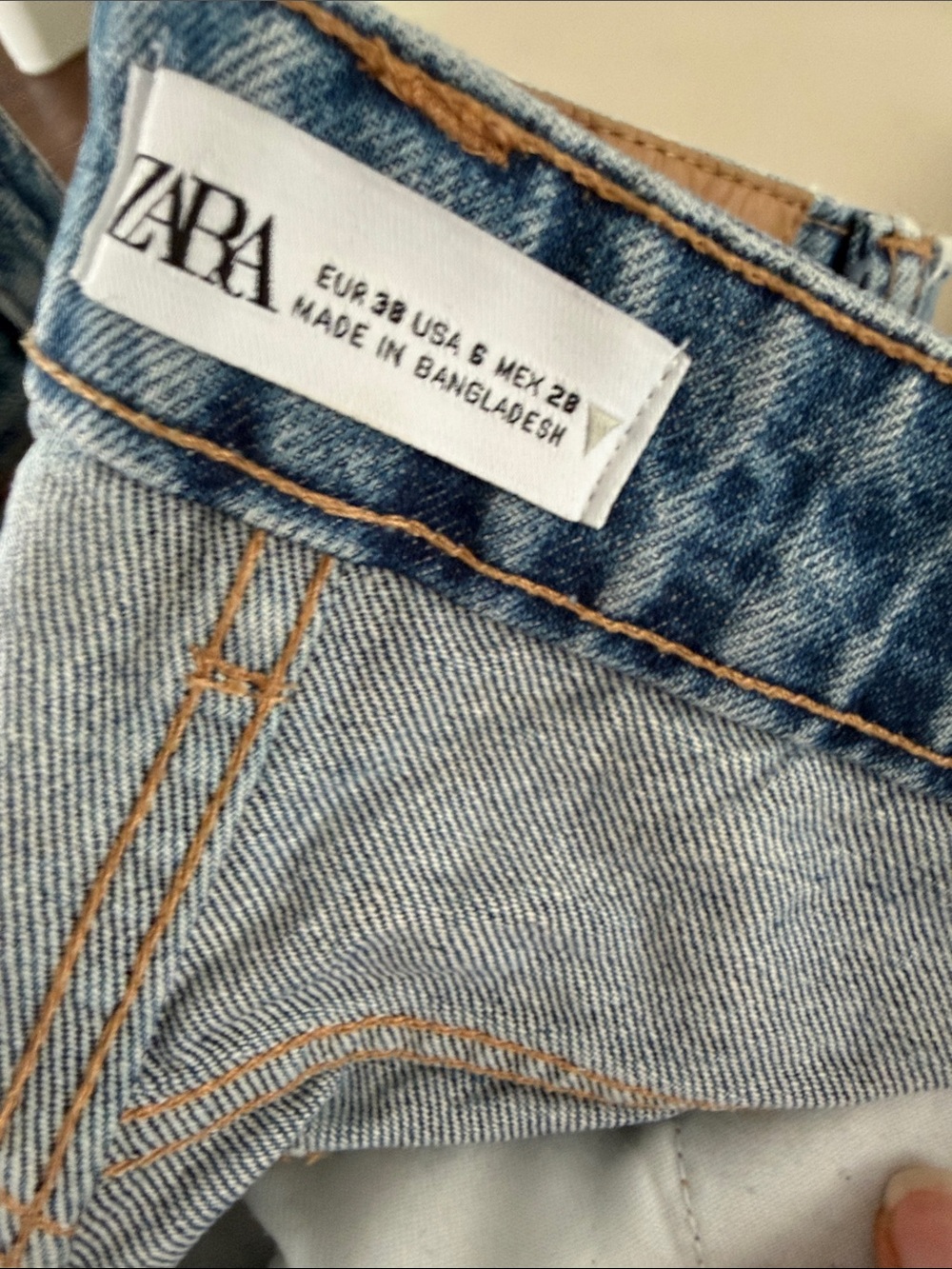 Zara Light Blue High-Rise Denim Shorts - Picture 5 of 5